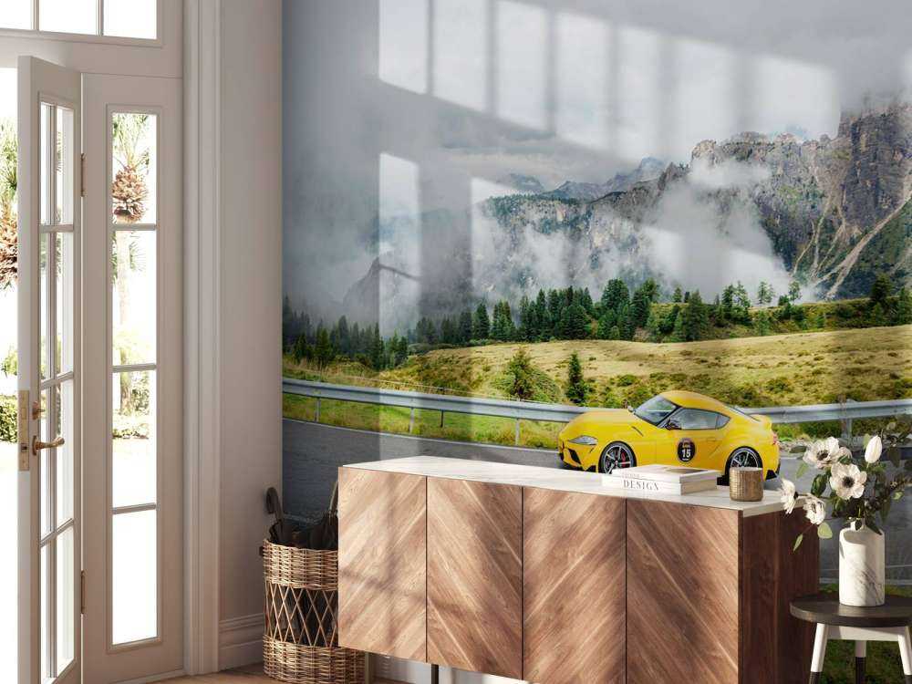 Sportwagen in den Dolomiten