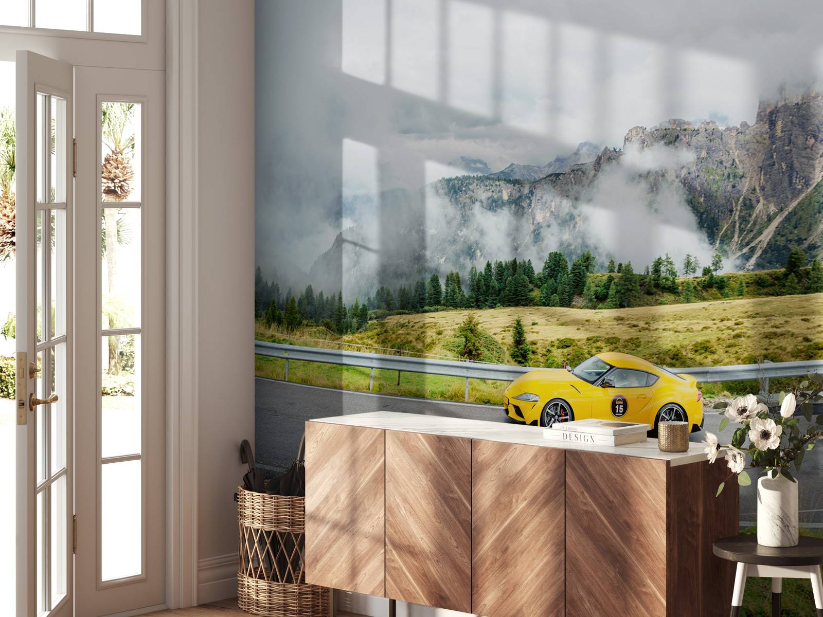 Sportwagen in den Dolomiten