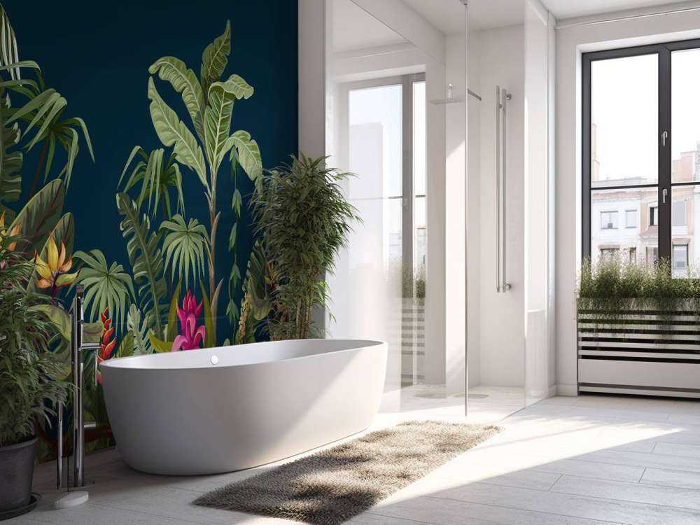 Dschungel Blumen und Bäume