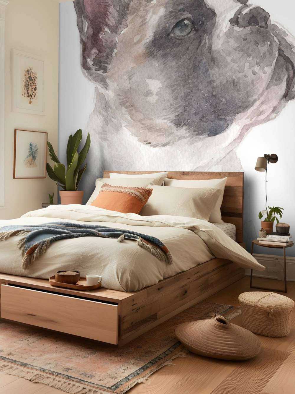 Aquarell Französische Bulldogge