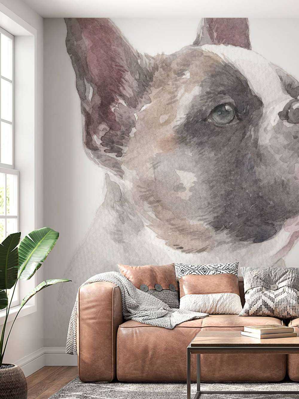 Aquarell Französische Bulldogge