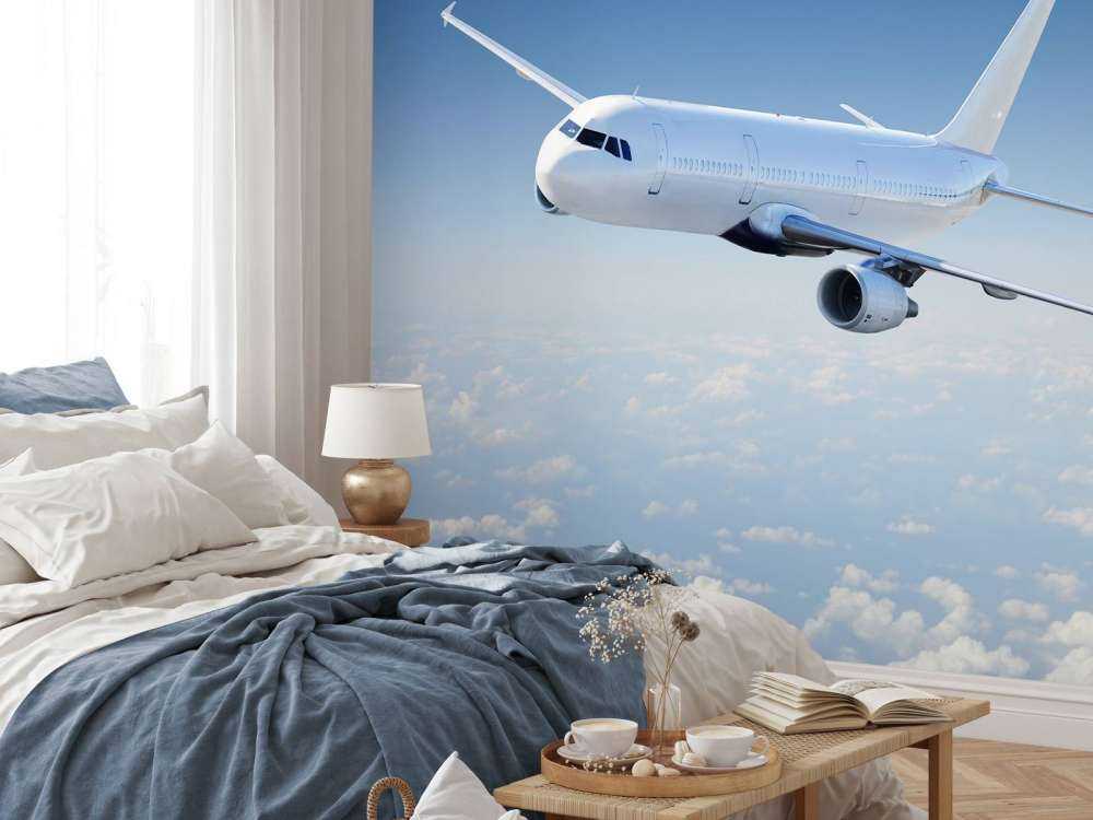 Flugzeug über den Wolken