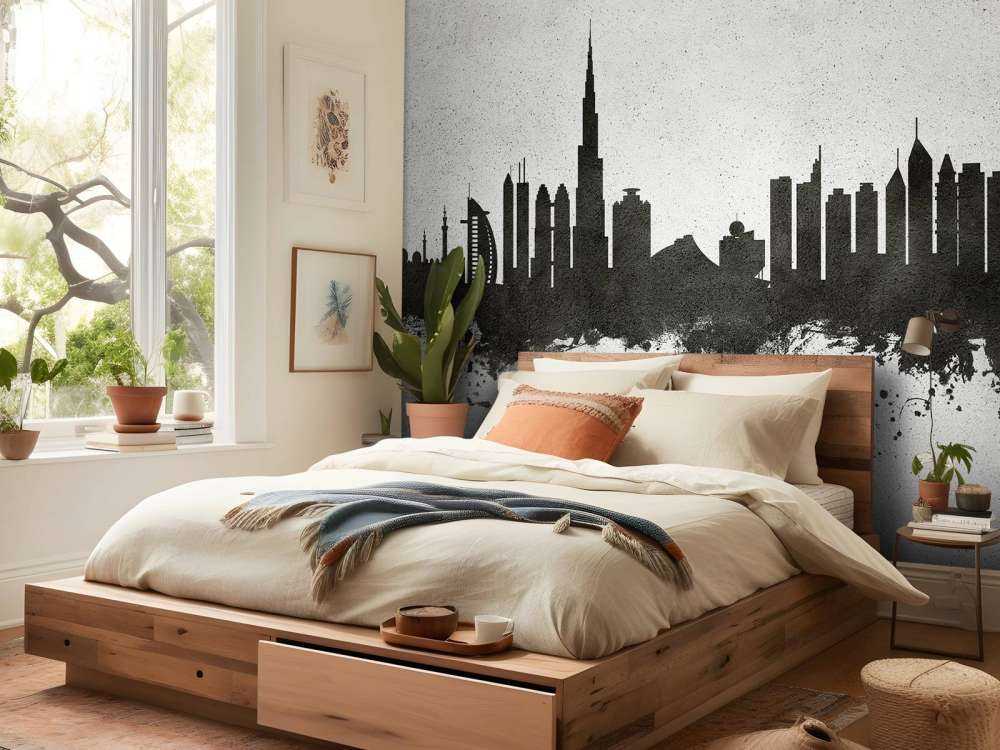 Aquarell-Skyline, Dubai