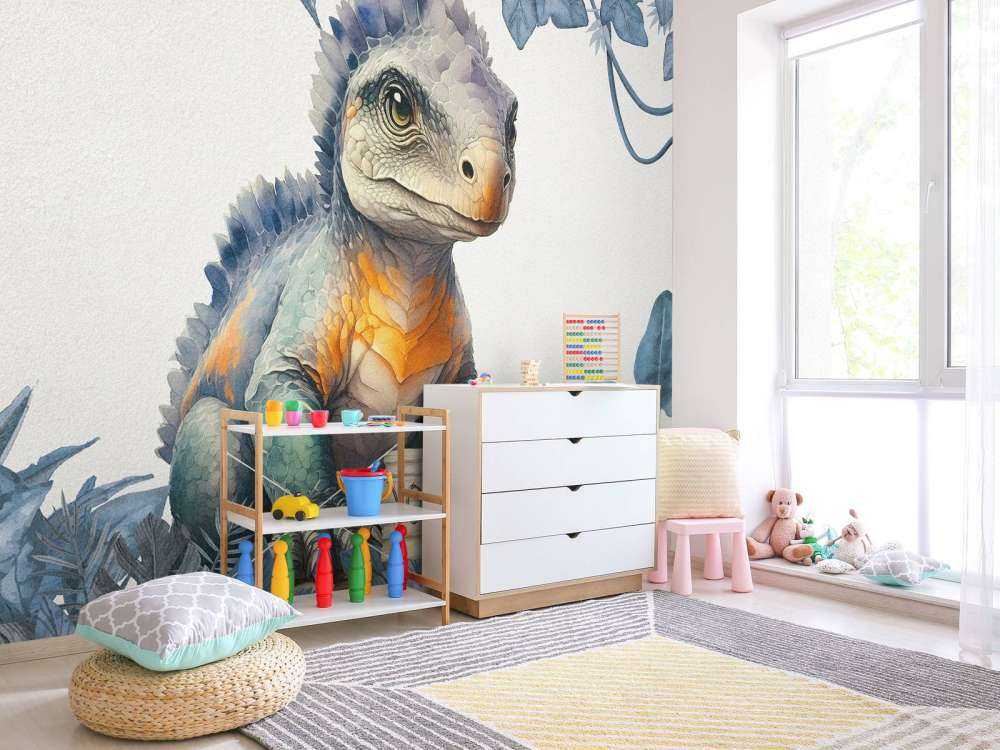 Baby-Ankylosaurus im blauen Dschungel