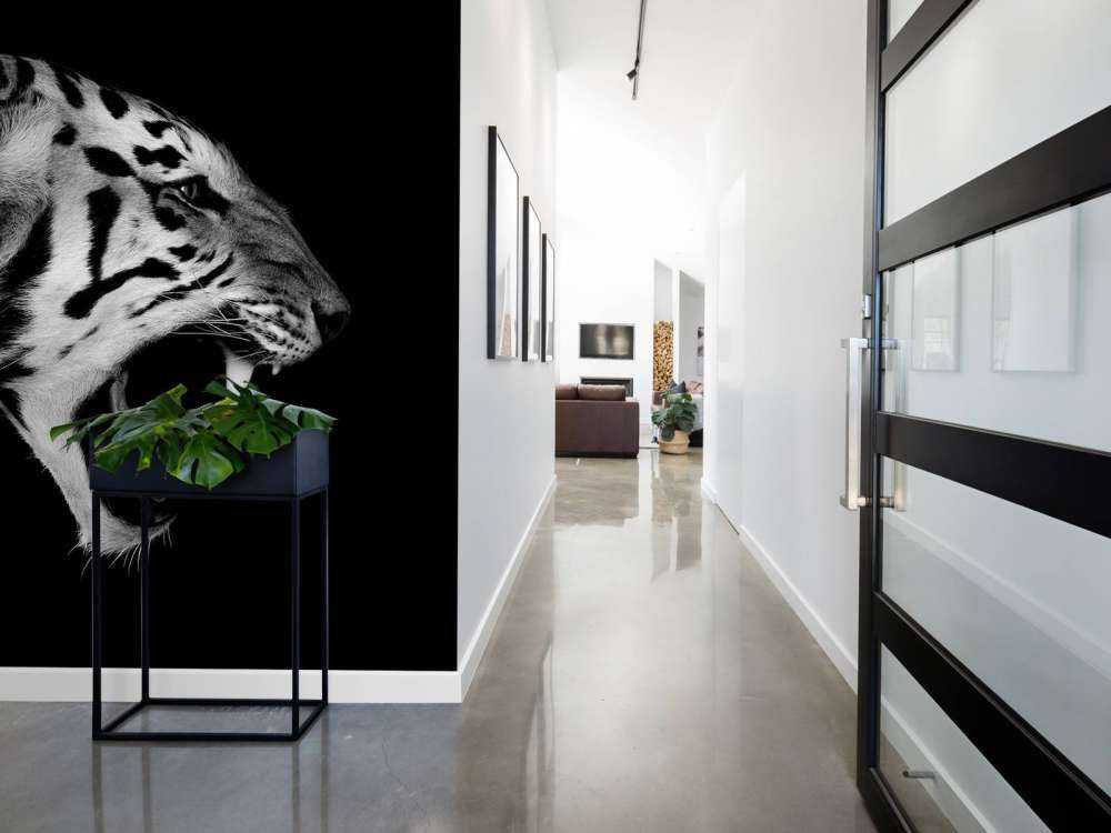 Brüllender Tiger schwarz