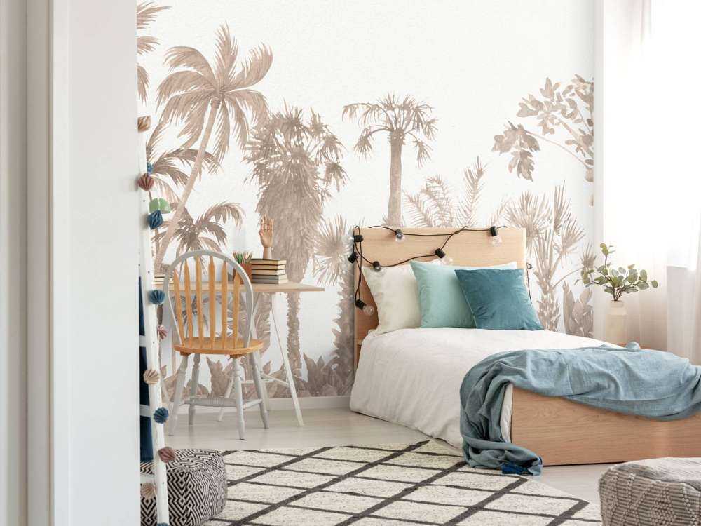 Dschungelthema in Taupe