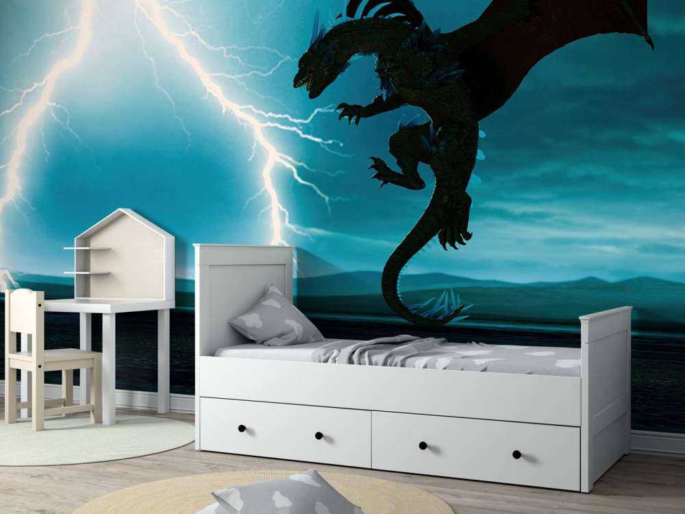 Drache bei Gewitter