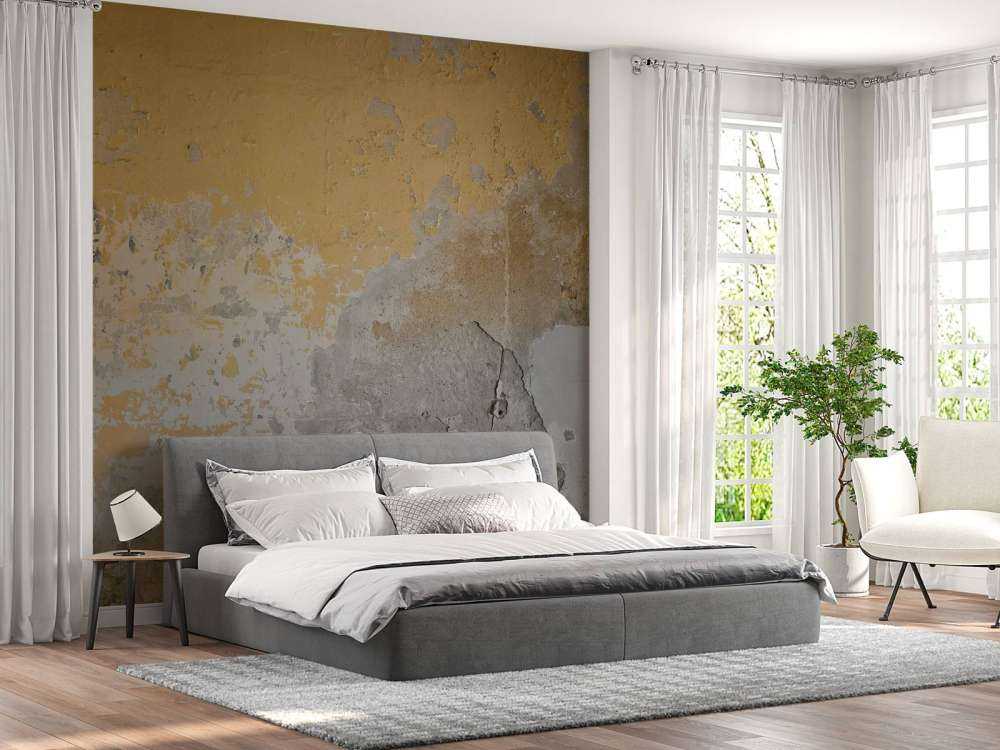 Gelbe verwitterte Wand
