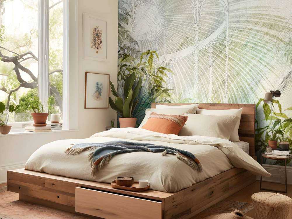 Gewächshaus mit tropischen Pflanzen