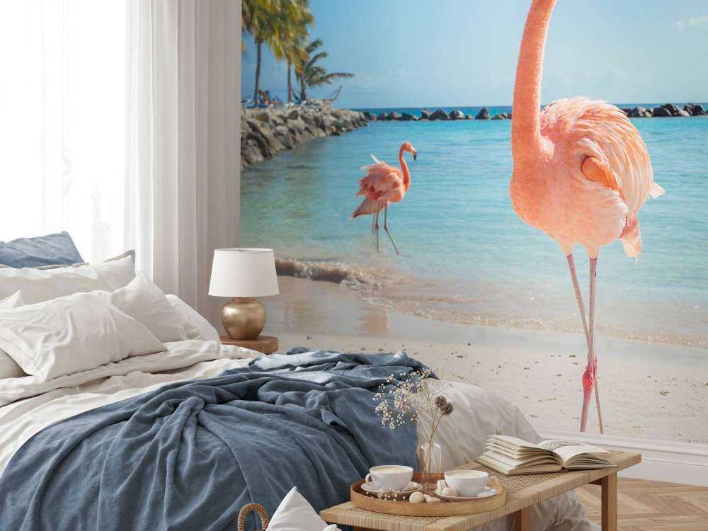 Flamingo am Strand