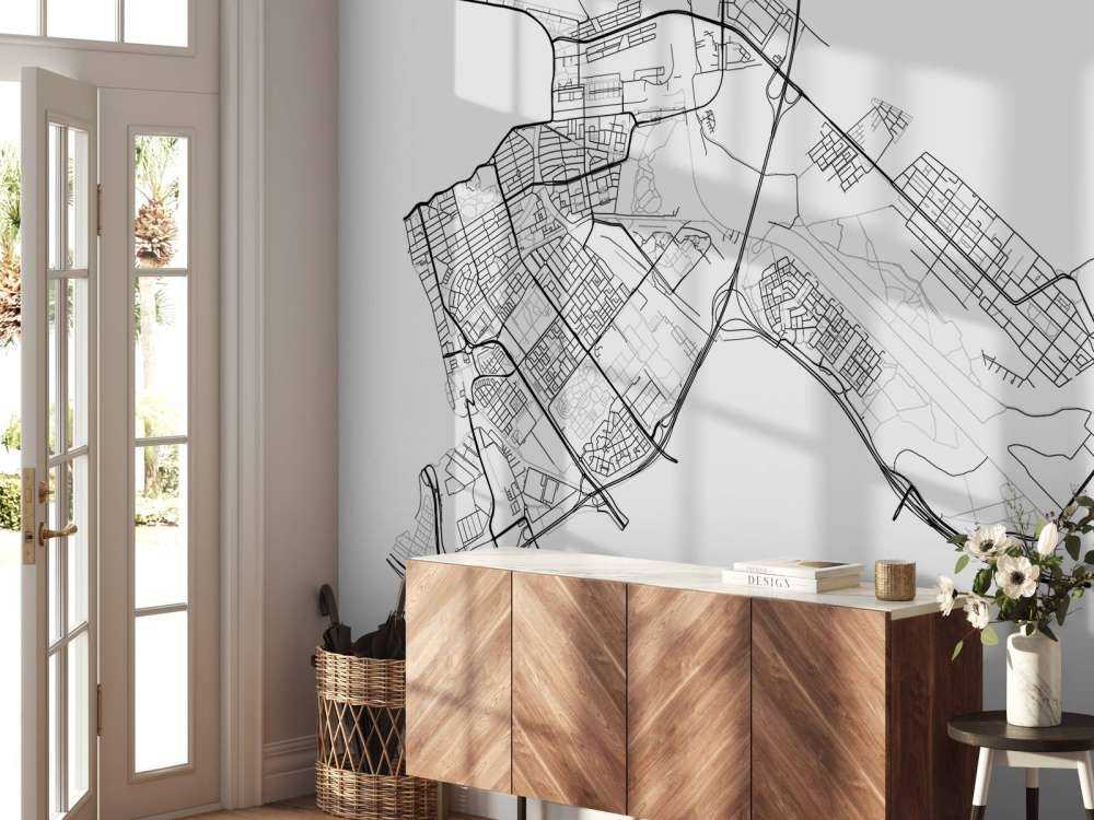 Karte Amsterdam Ost, weiß