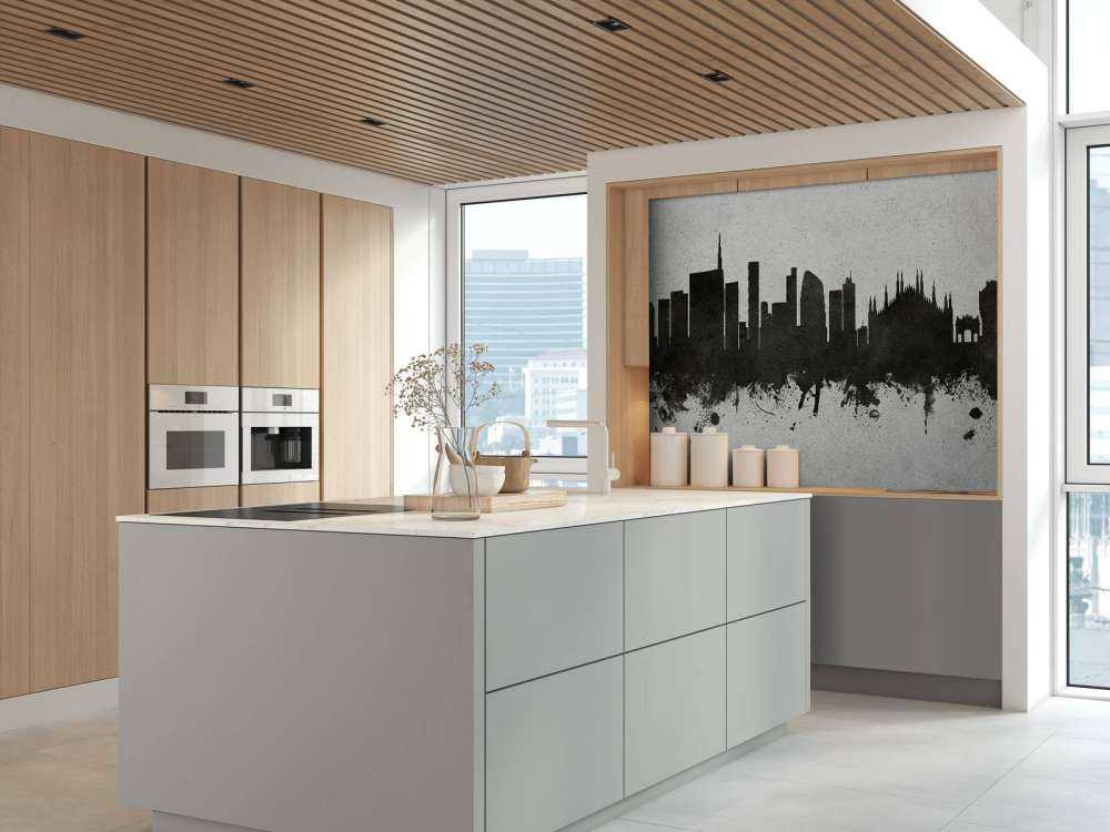 Aquarell-Skyline, Mailand