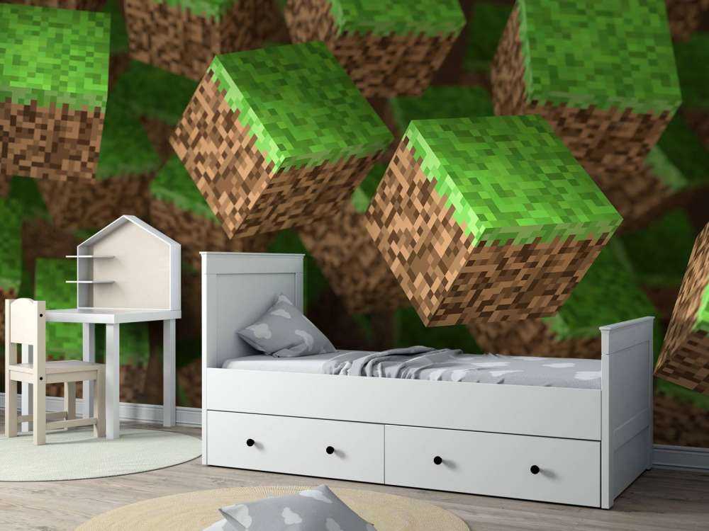 3D Minecraft Gras Blöcke