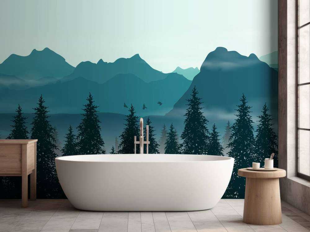 Illustration eines Waldes
