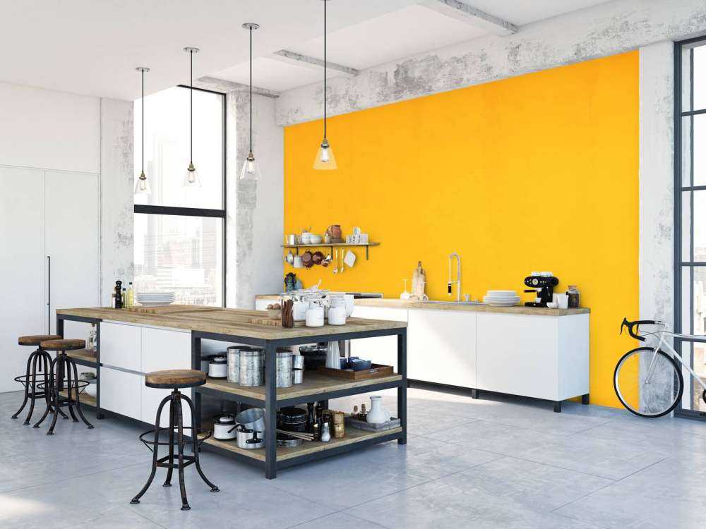 Sonniger orange gelber Beton