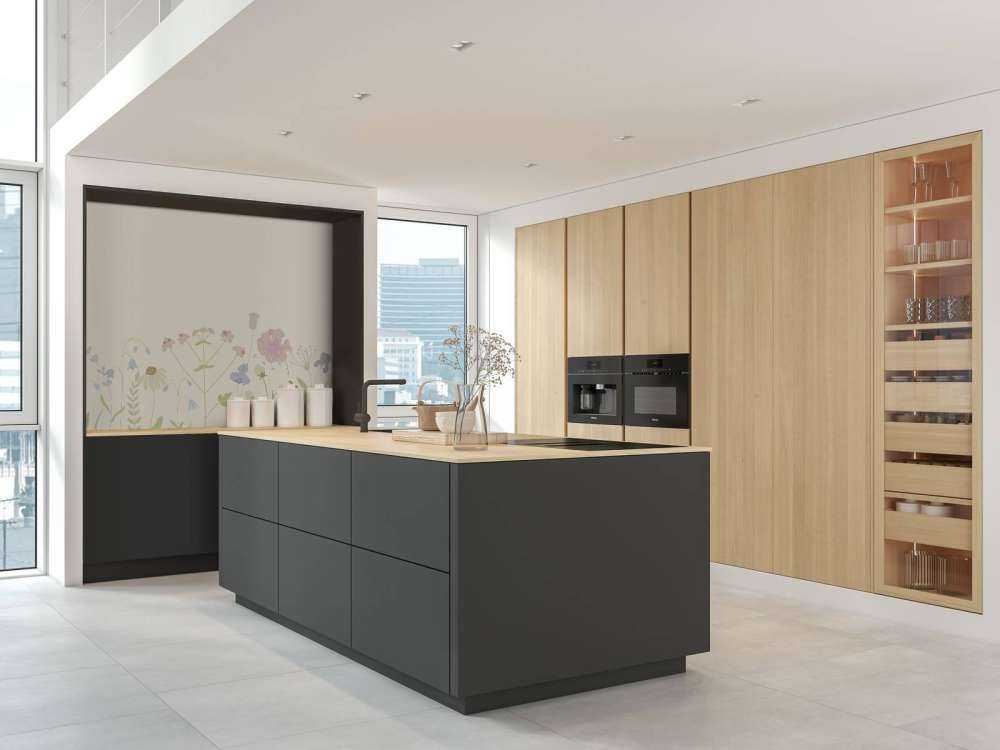 Blumenfeld beige, altrosa, grün und flieder