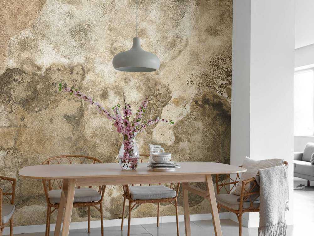 Geschichtete Betonwand