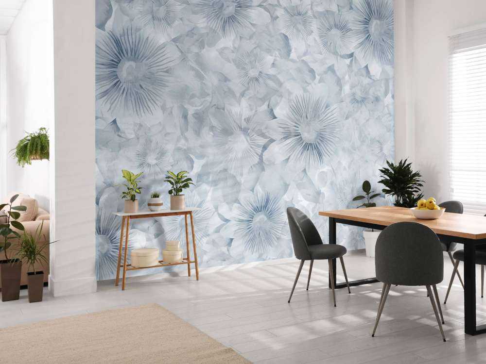 Botanische Aquarell-Eleganz Blaue Mond