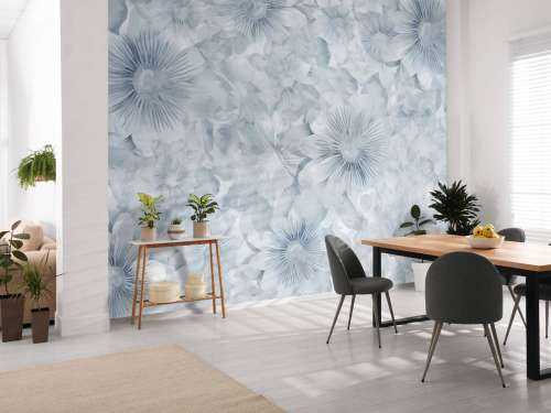 Botanische Aquarell-Eleganz Blaue Mond