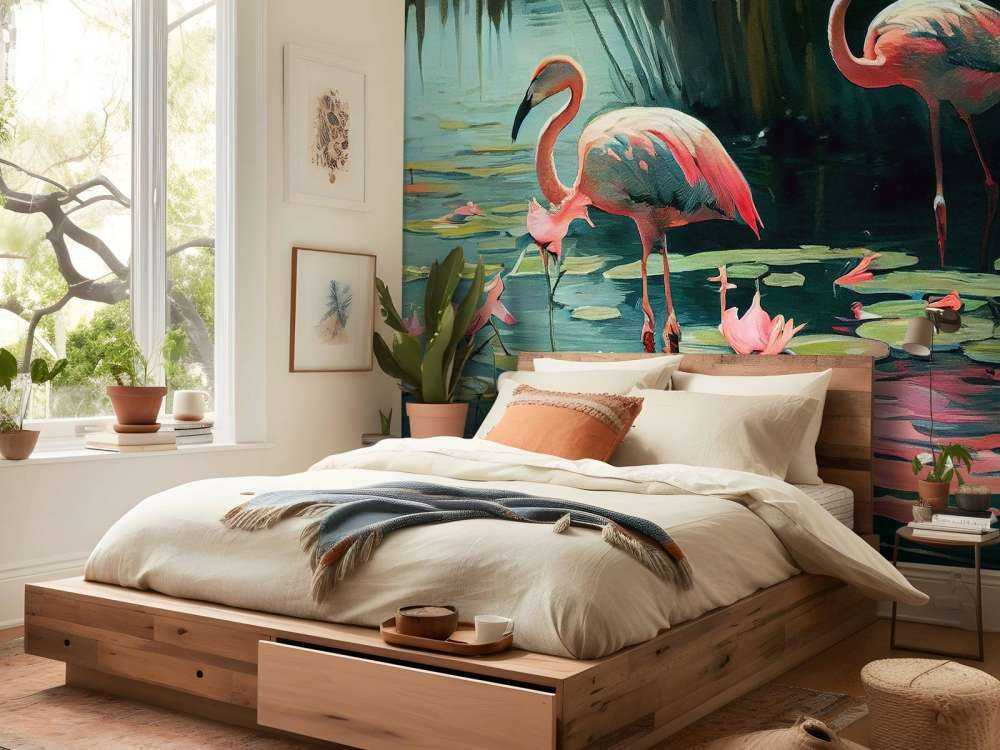 Seerosen Flamingo Oase