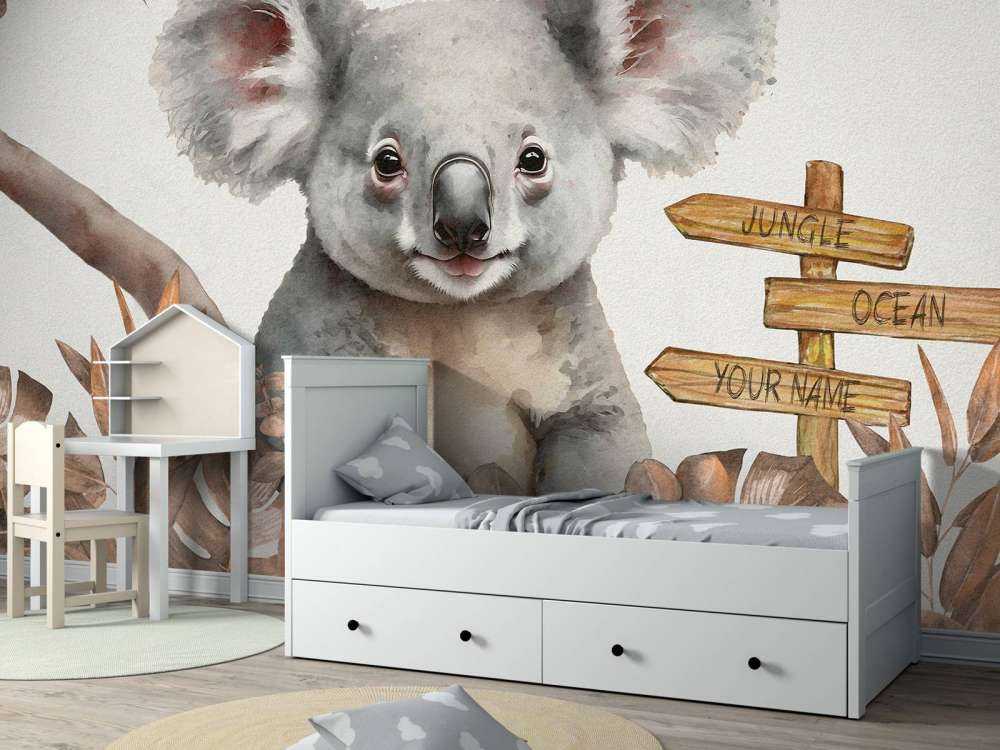 Baby-Koala im Dschungel taupe