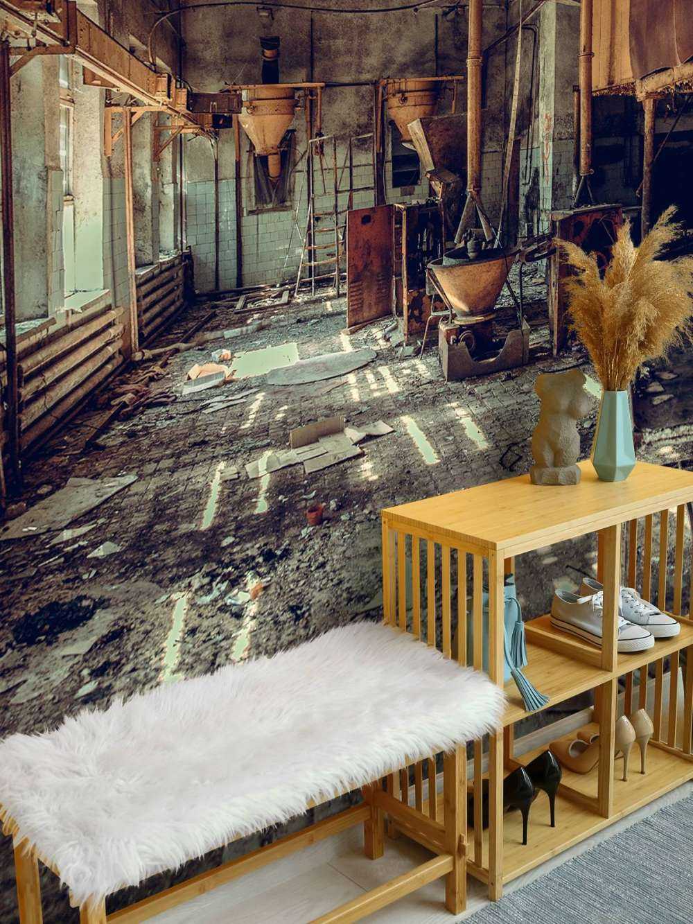 Zerstörte Fabrik