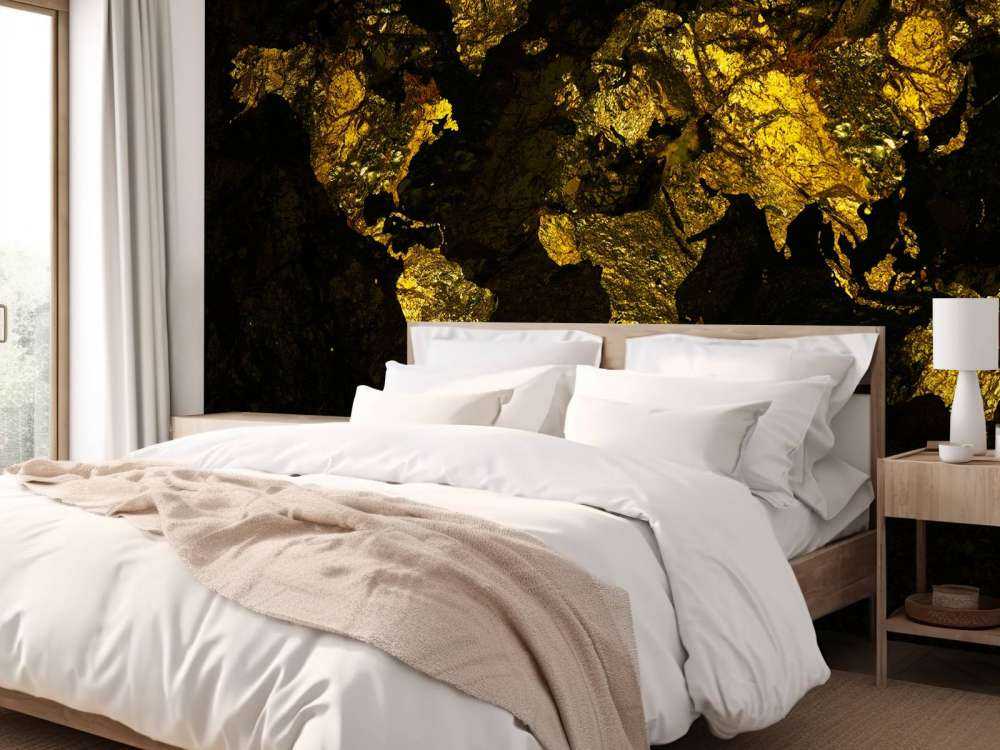 Weltkarte Gold