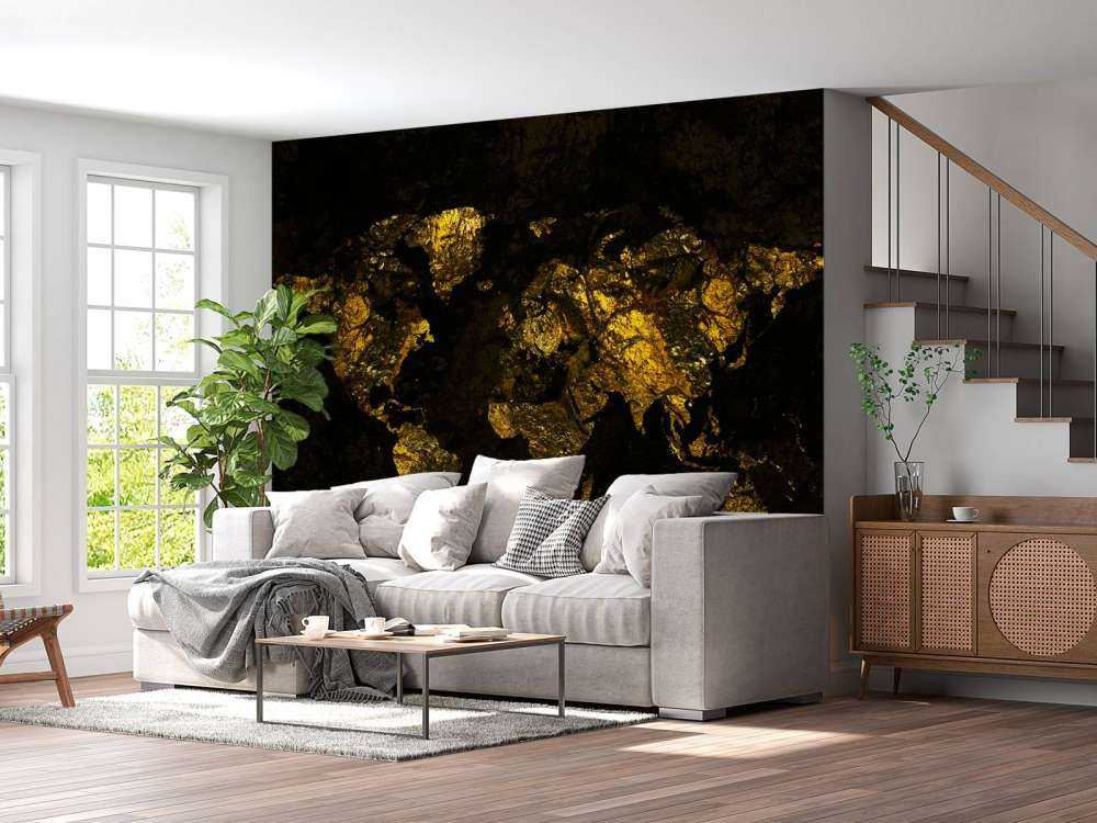 Weltkarte Gold