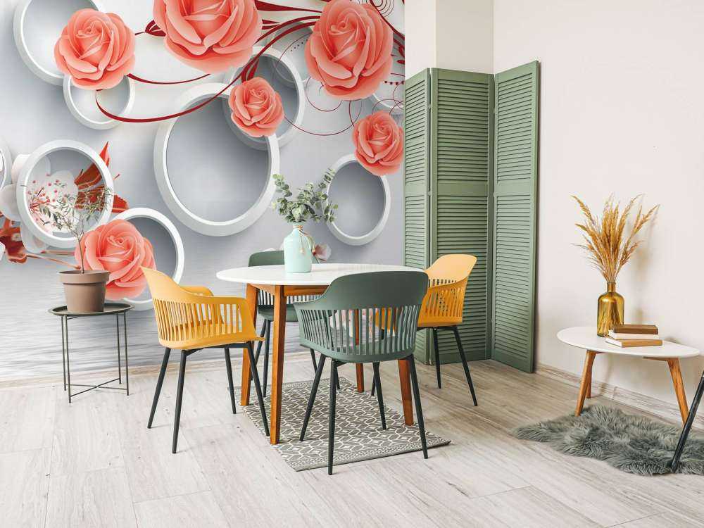 3D Kreise und Blumen