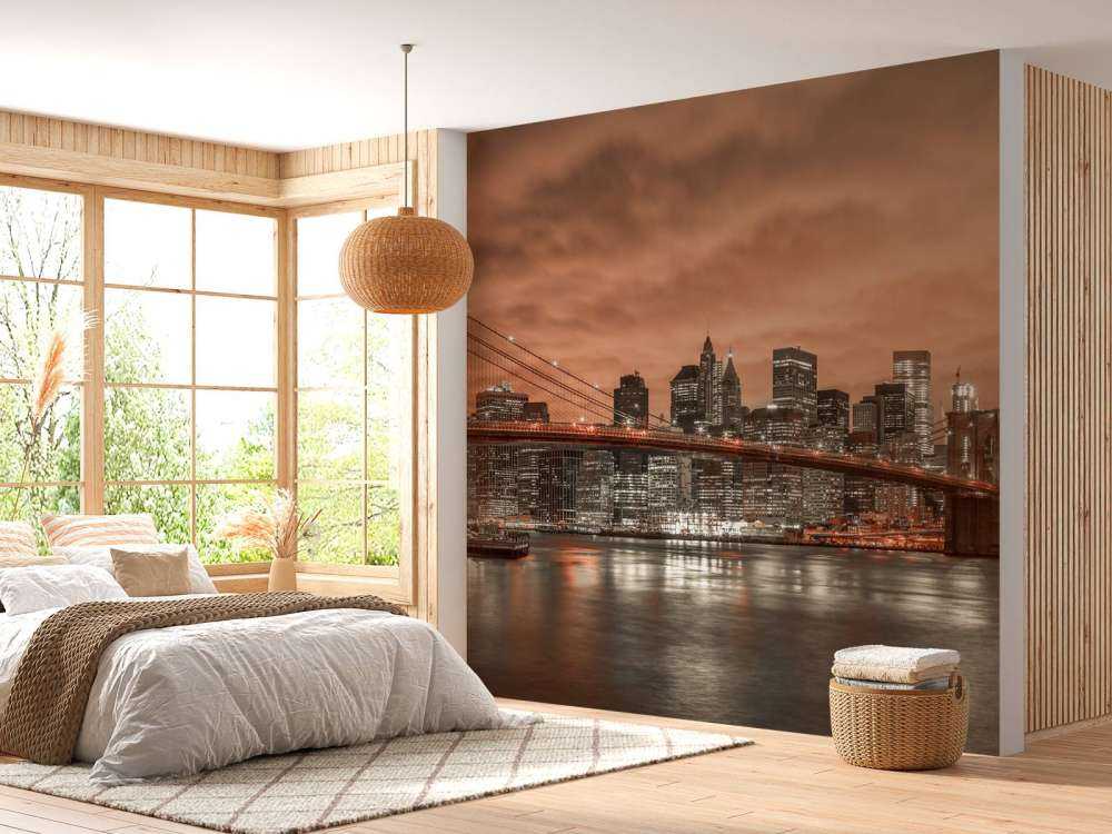 Brooklyn Bridge und Manhattan