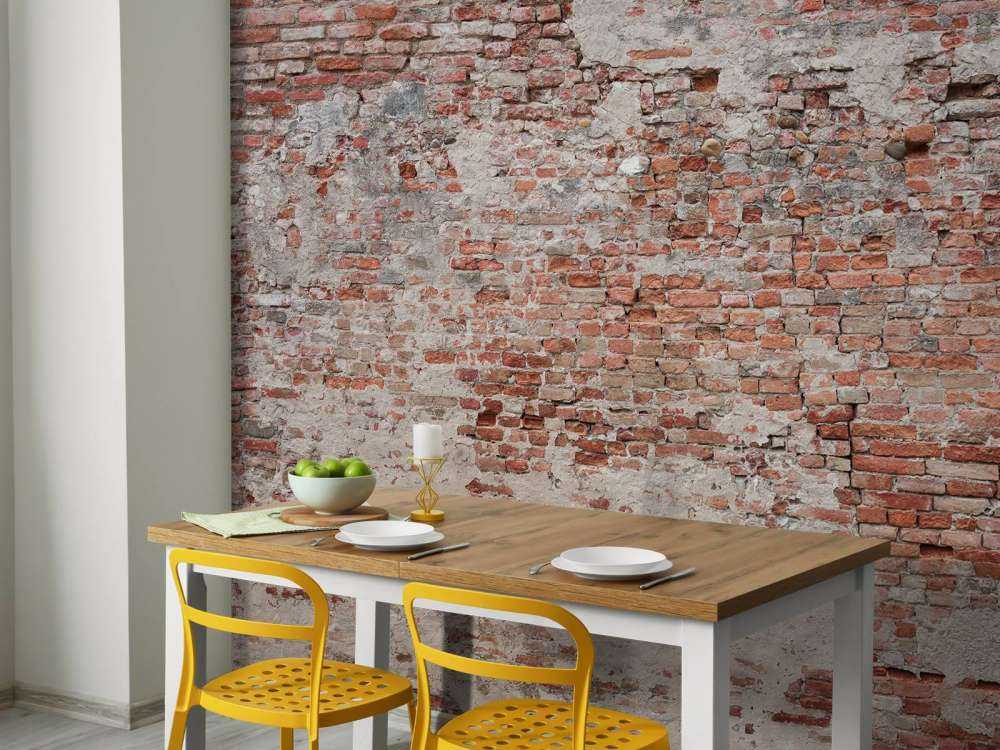 Bröckelnde Backsteinmauer