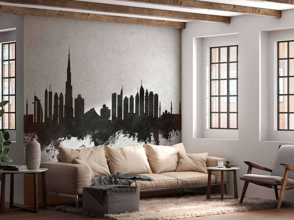 Aquarell-Skyline, Dubai