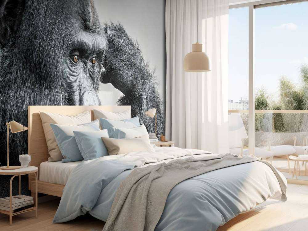 Gorilla schwarz-weiß