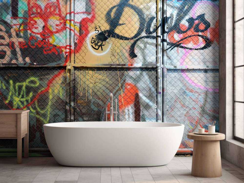 Graffiti auf Stahltüren