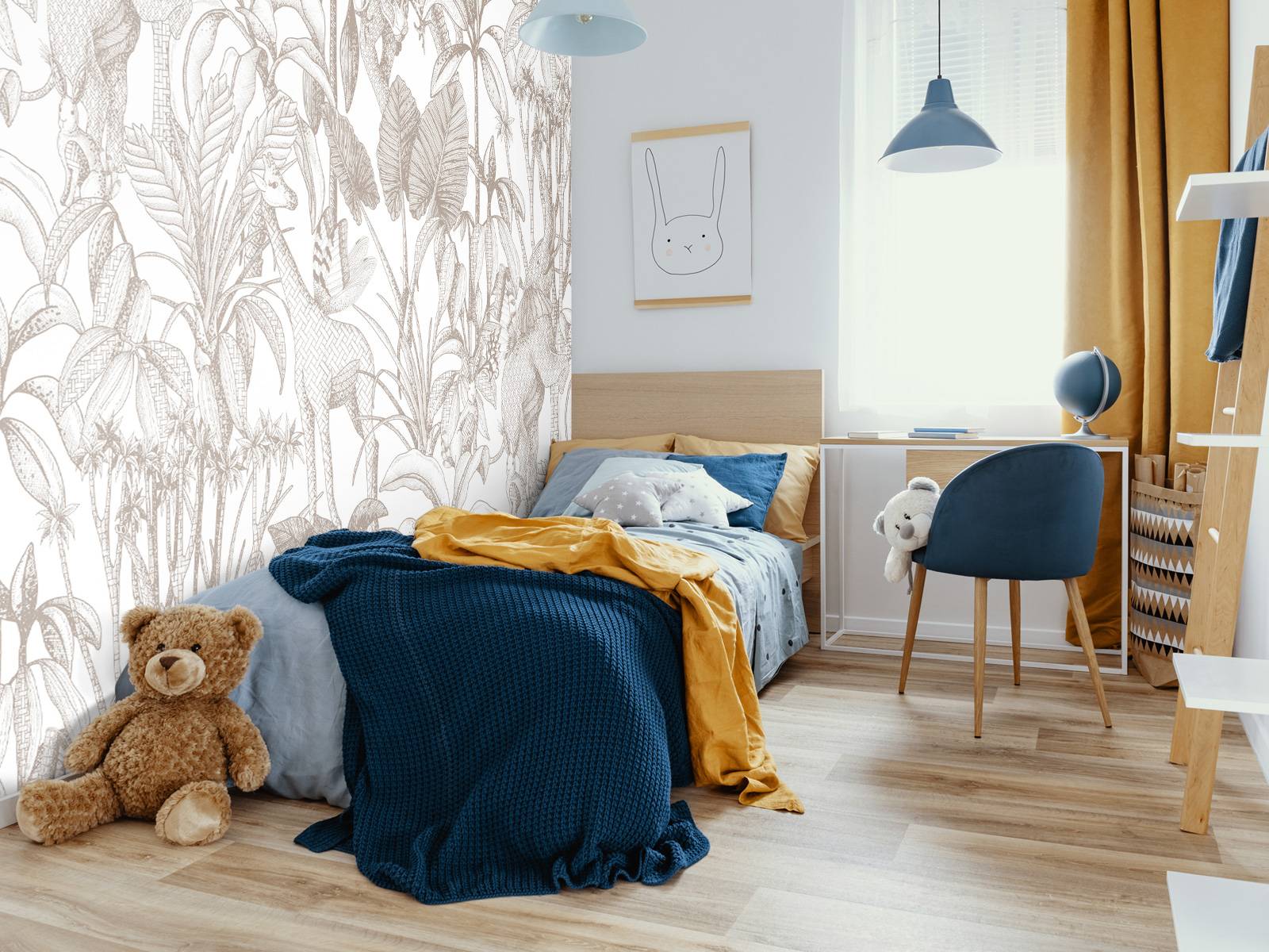 Tiere unter Palmen taupe