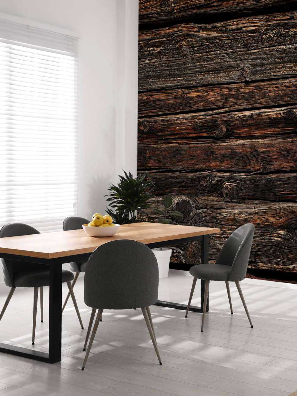 Dunkles altes horizontales Holz