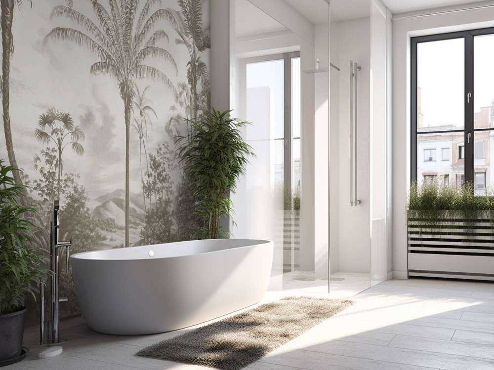 Romantische Tropen Taupe