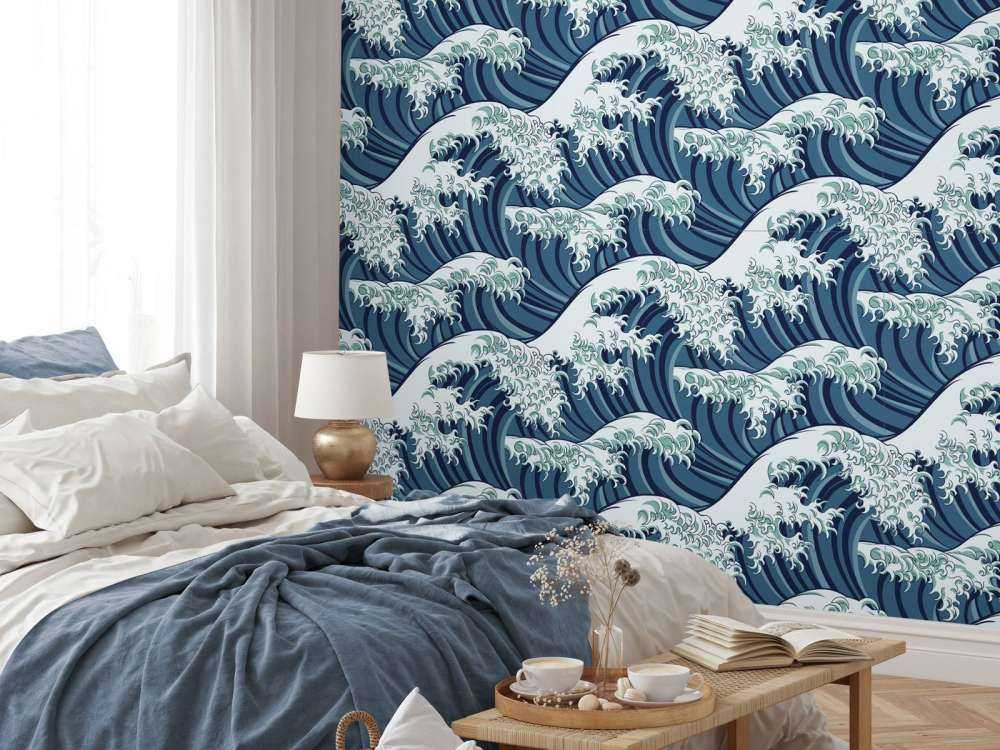 Blaue wilde Wellen