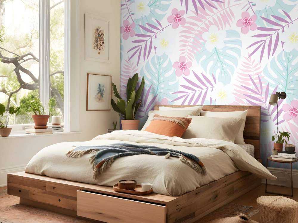 Pastell Blumen und Blätter