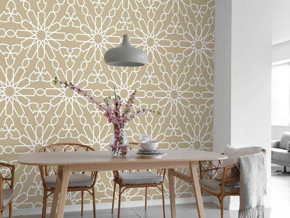 Geometrische Blumen, gold