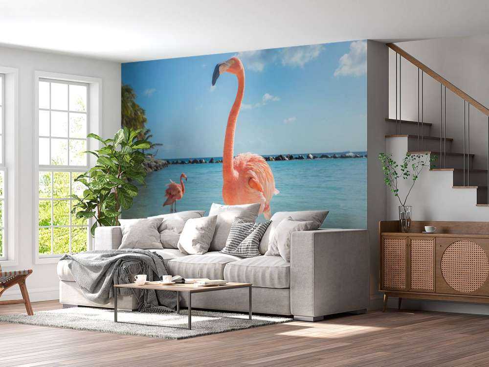 Flamingo am Strand