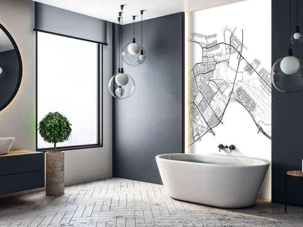 Karte Amsterdam Ost, weiß