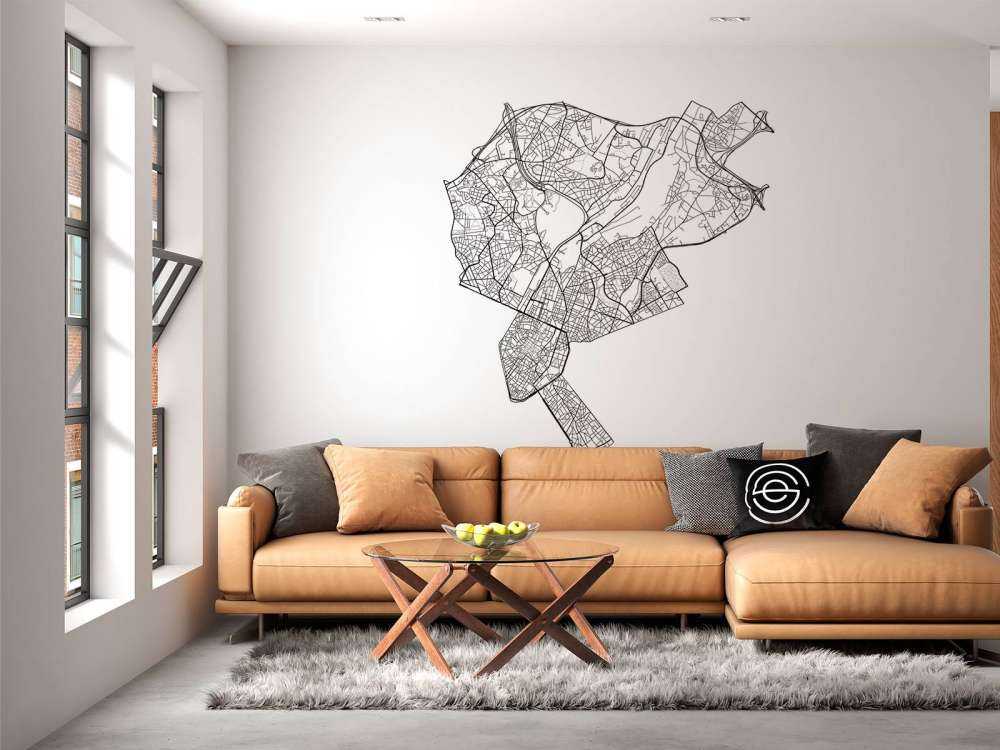 Karte von Brussel, weiß