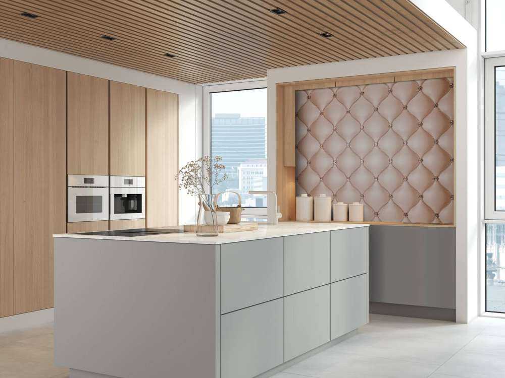 Schicke rosa collagierte Wand