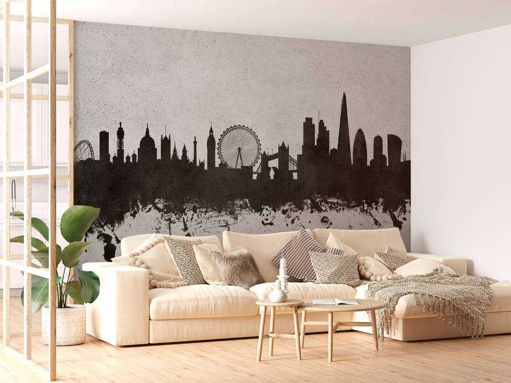 Aquarell-Skyline, London