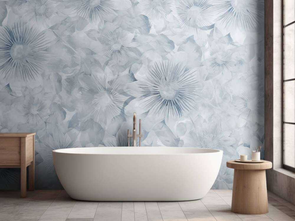 Botanische Aquarell-Eleganz Blaue Mond