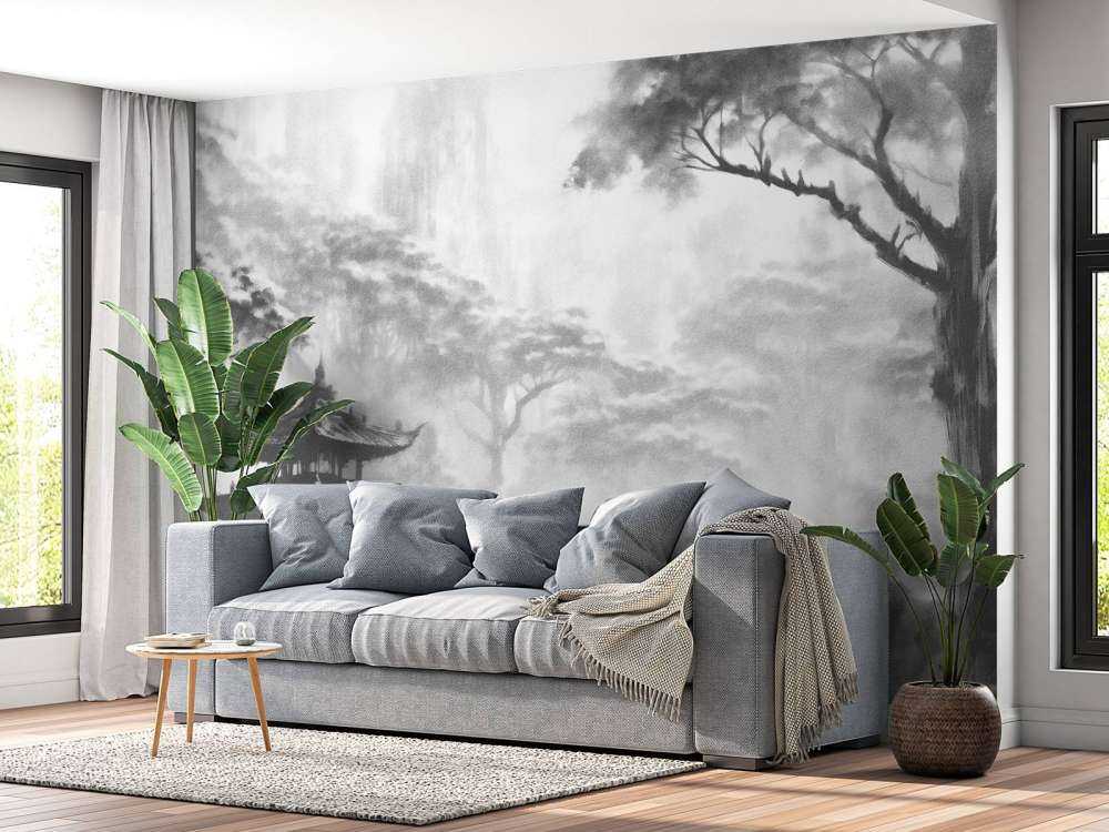 Nebeliges Orientalisches Pavillon