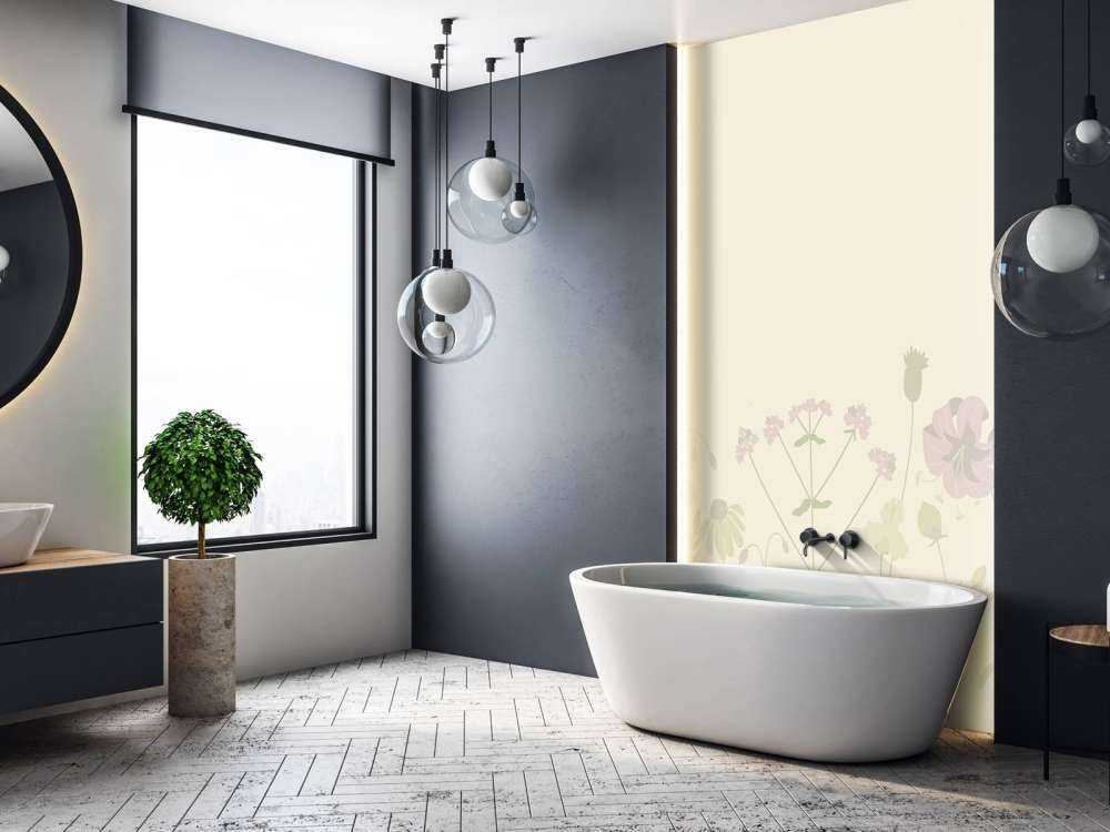 Blumenfeld beige und altrosa