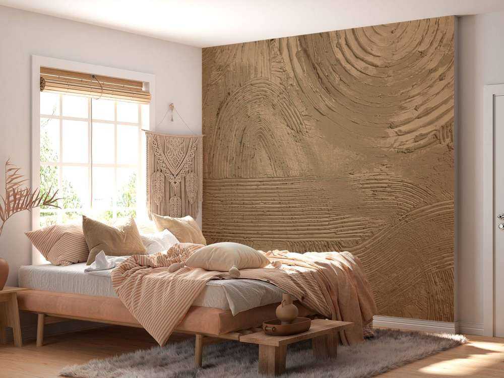 Strukturen und Formen in Goldbraun