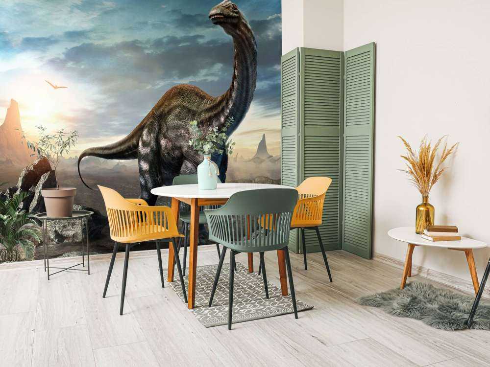 Apatosaurus in den Bergen